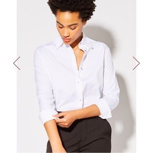 Misha Nonoo Husband Shirt White, Size M